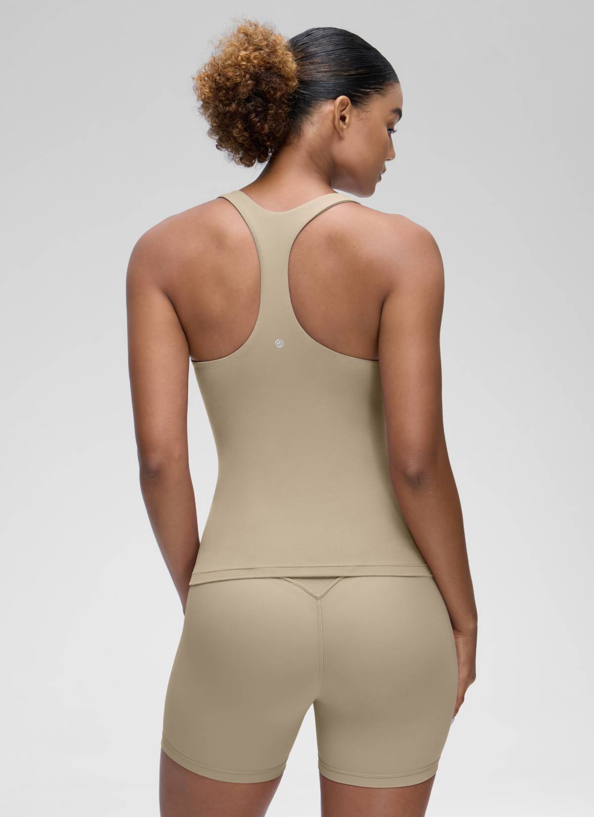 CRZ YOGA Hauts de yoga ajustés pour femme Débardeur avec soutien-gorge intégré Butterluxe Chêne