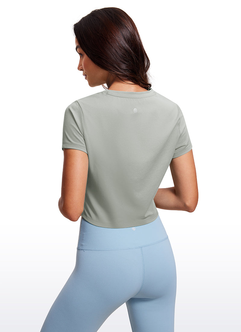 CRZ YOGA Haut de yoga coupe classique Butterluxe à manches courtes courtes Sterling