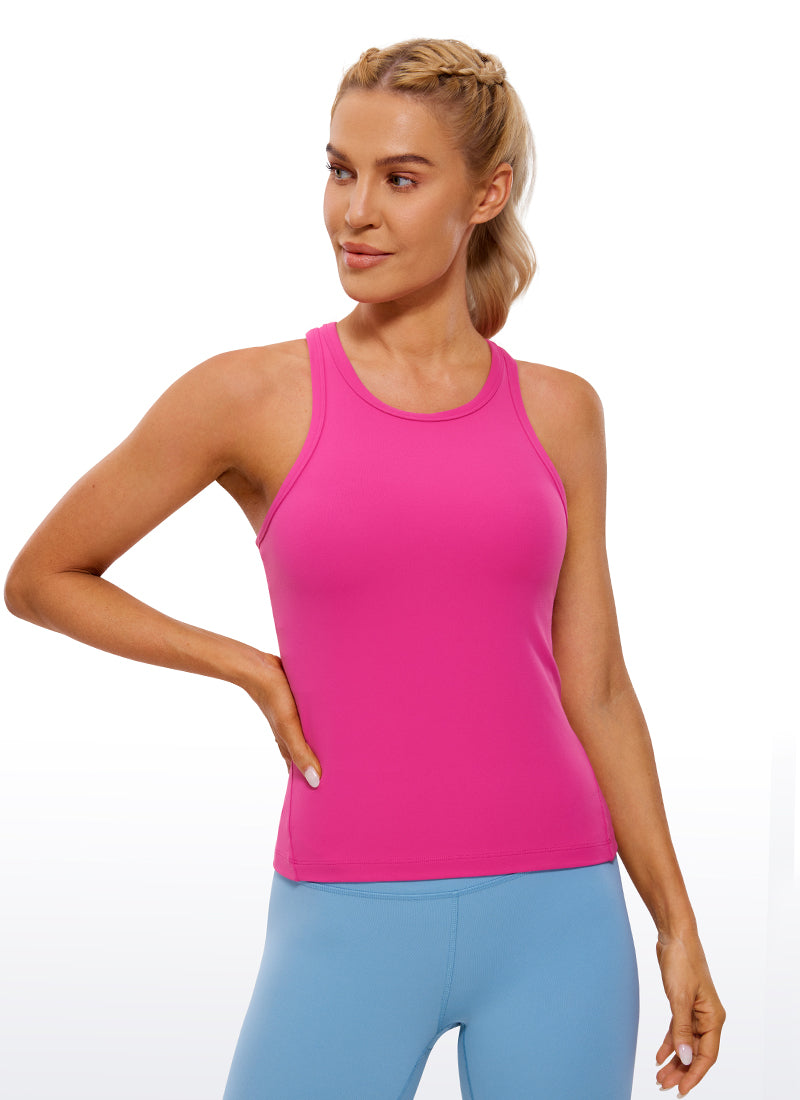 Débardeur haut col Butterluxe coupe ajustée pour le yoga femme - Violet Hibiscus