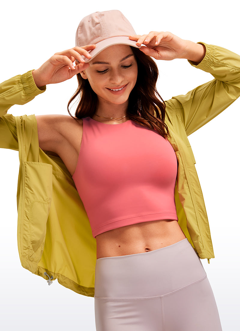 Camiseta corta de tirantes Butterluxe entallada de yoga con espalda nadadora para mujer CRZ YOGA Sorbete de Frambuesa