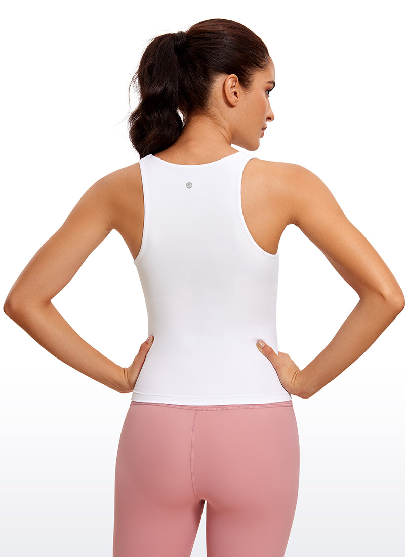 Hauts de yoga coupe ajustée Butterluxe avec soutien-gorge intégré et col en V Blanc Femme CRZ YOGA