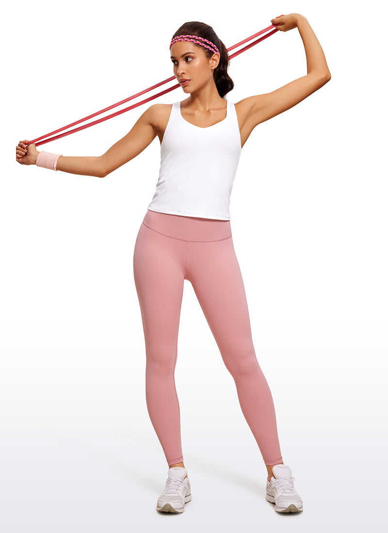 Hauts de yoga coupe ajustée Butterluxe avec soutien-gorge intégré et col en V Blanc Femme CRZ YOGA
