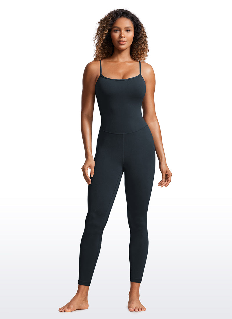 CRZ YOGA Yoga-Jumpsuits für Damen, eng anliegend, mit integriertem BH, Bodys, True Navy