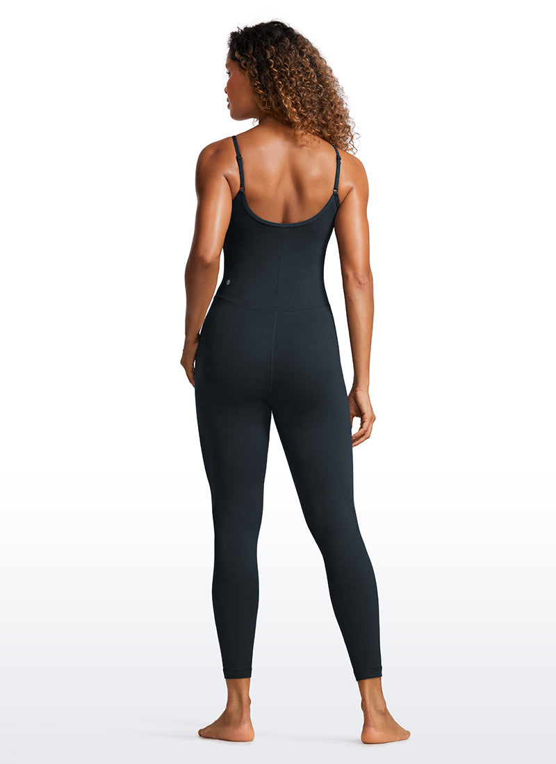 CRZ YOGA Yoga-Jumpsuits für Damen, eng anliegend, mit integriertem BH, Bodys, True Navy