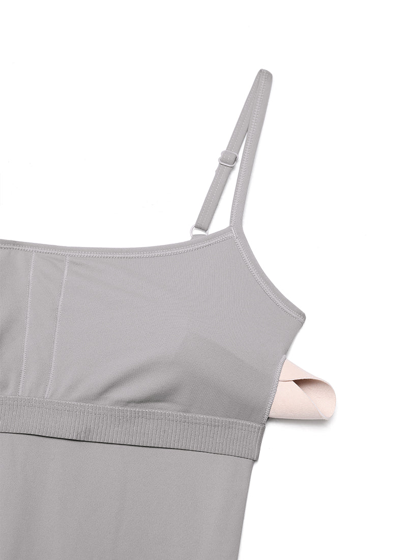 CRZ YOGA Yoga-Jumpsuits für Damen, eng anliegend, mit integriertem BH, Bodys, Gull Grey