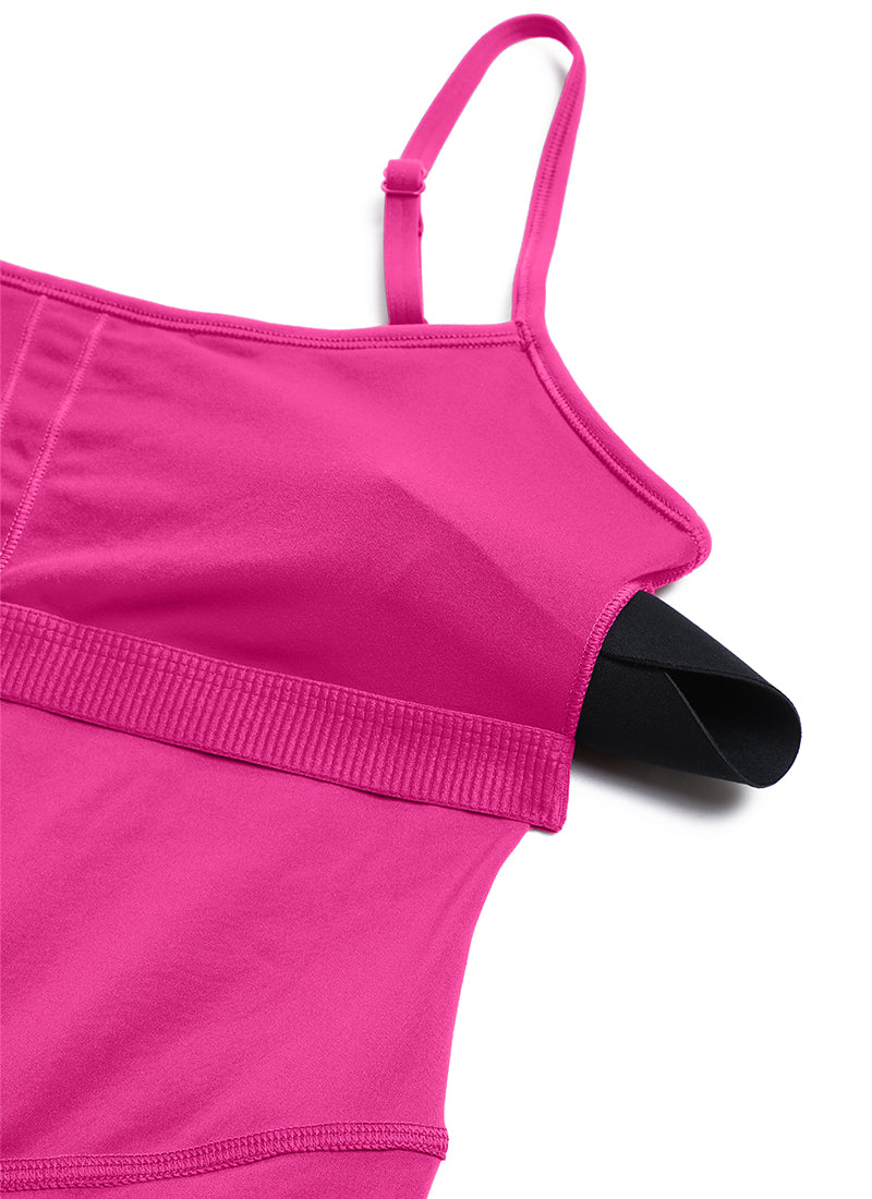 CRZ YOGA Combi-short de yoga moulant pour femme Violet hibiscus