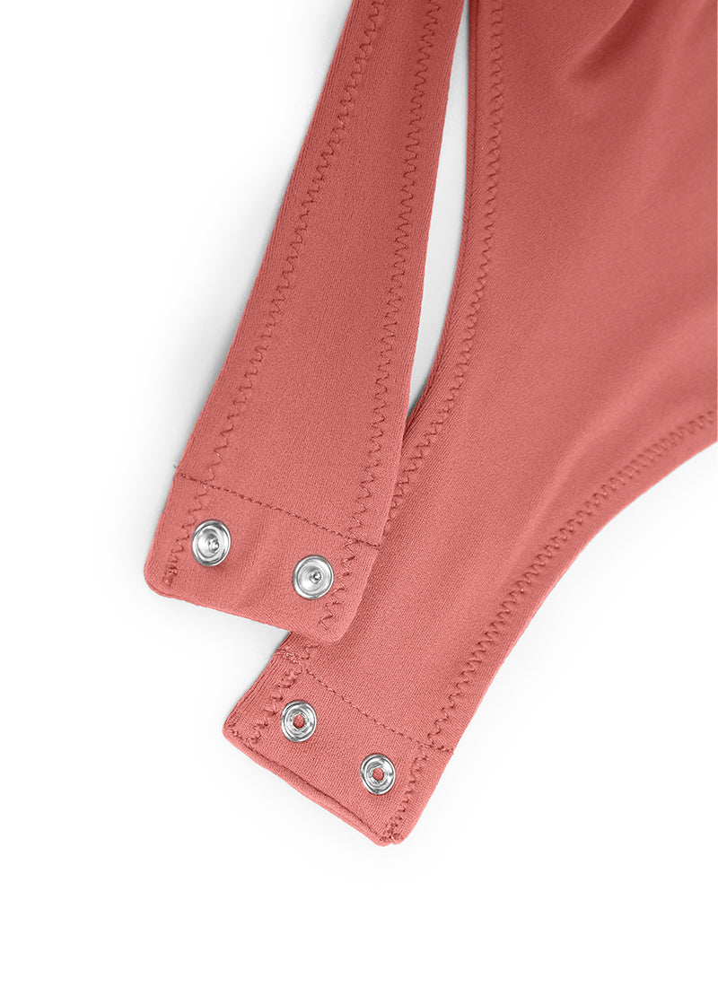 CRZ YOGA Body Sculptant Femme Yoga Coupe Ajustée Col Haut Dos Nageur Rose Bruyère
