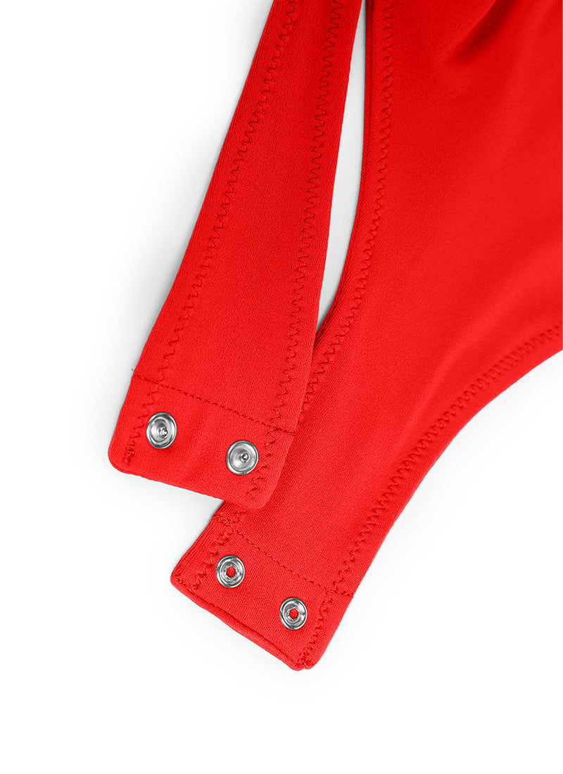 CRZ YOGA Body Sculptant Femme Yoga Coupe Ajustée Col Haut Dos Nageur Rouge Foncé