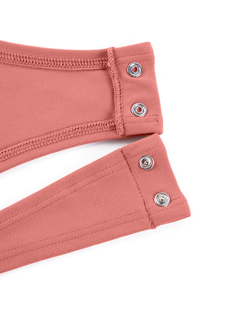 CRZ YOGA Bodysuit de yoga à manches longues, col rond et coupe ajustée pour femme, rose bruyère