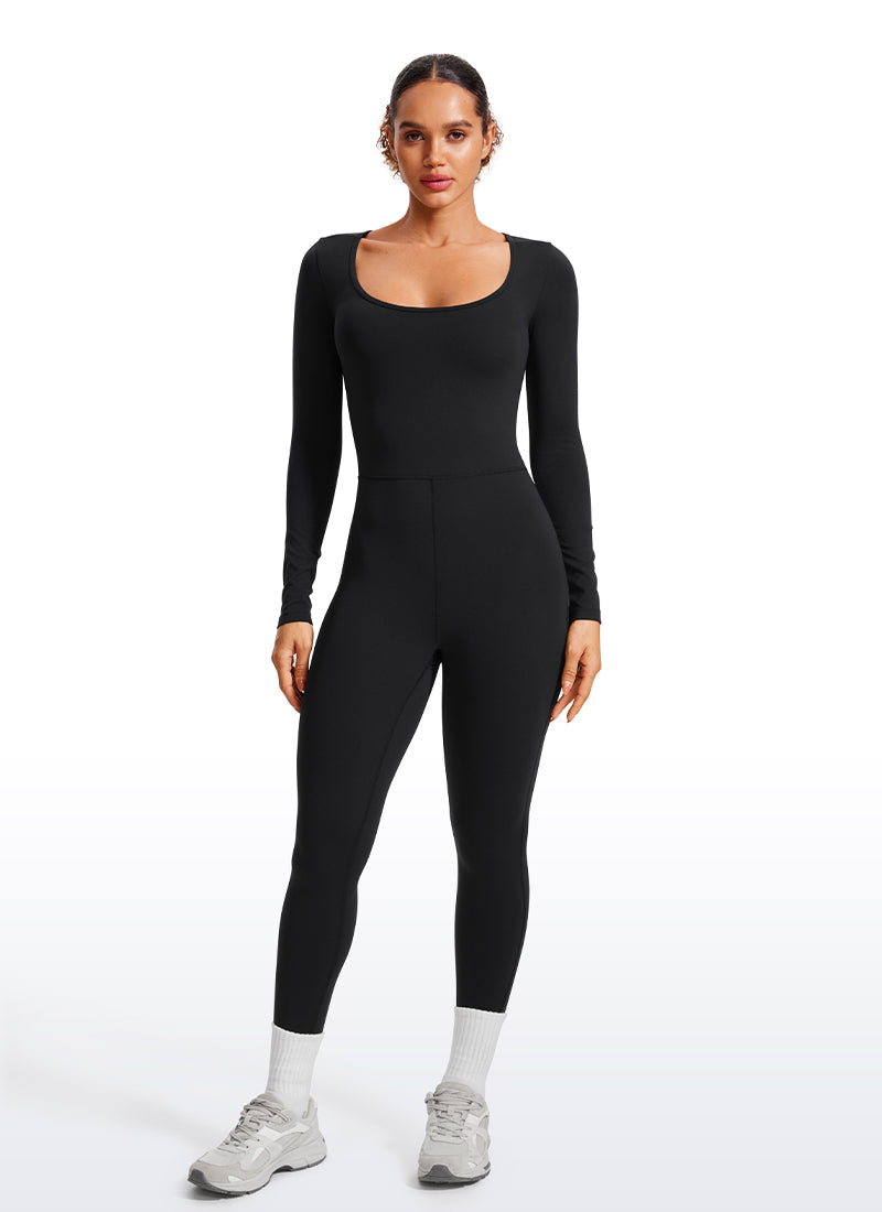 Monos largos casuales de yoga con cuello redondo Butterluxe de CRZ YOGA para mujer 64 cm
