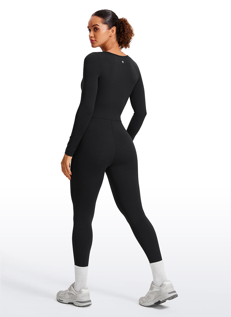 CRZ YOGA Lässige Yoga-Jumpsuits für Damen mit U-Ausschnitt und langen Ärmeln  25