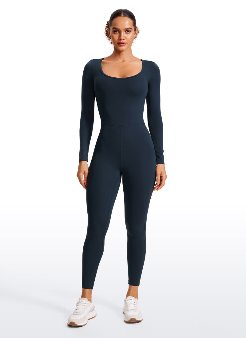 CRZ YOGA Lässige Yoga-Jumpsuits für Damen mit U-Ausschnitt und langen Ärmeln  25