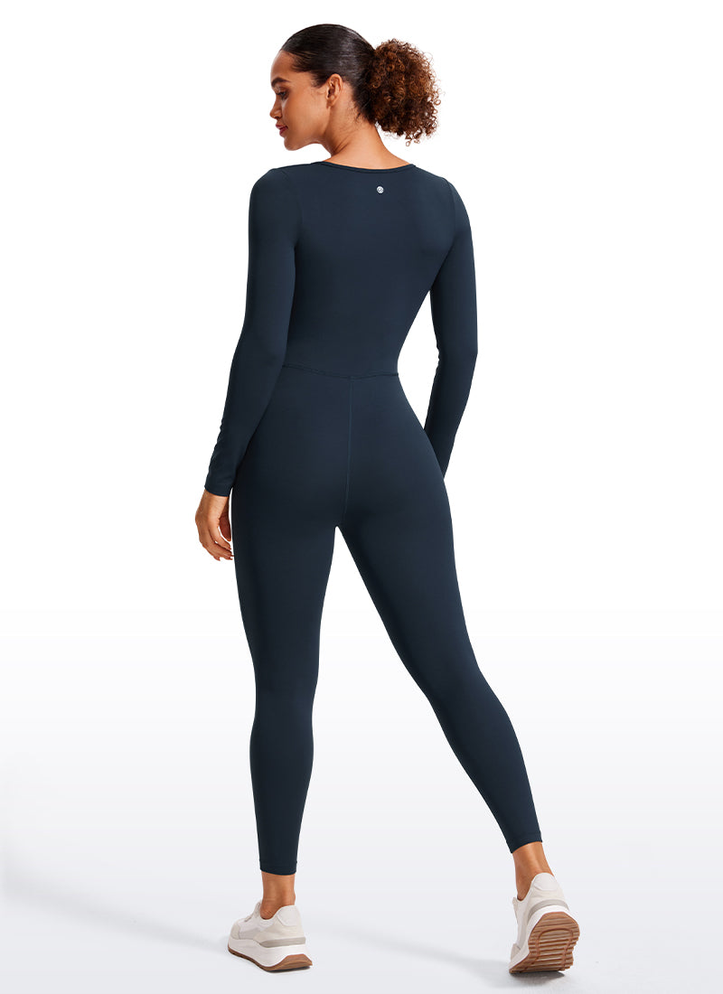 Monos largos casuales de yoga con cuello redondo Butterluxe de CRZ YOGA para mujer 64 cm