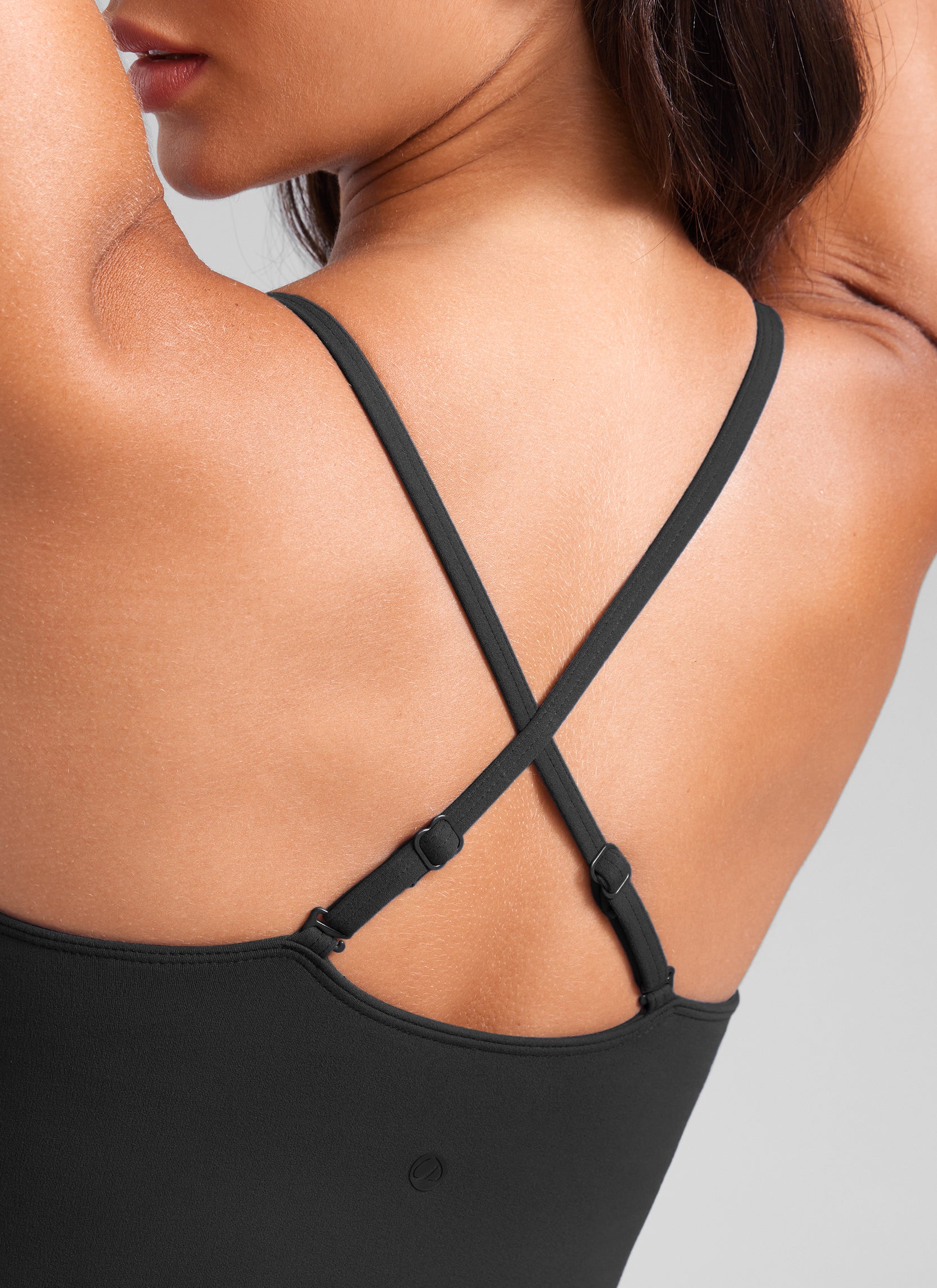 Vestidos de tenis deportivos e informales con tirantes finos Butterluxe de CRZ YOGA, negro