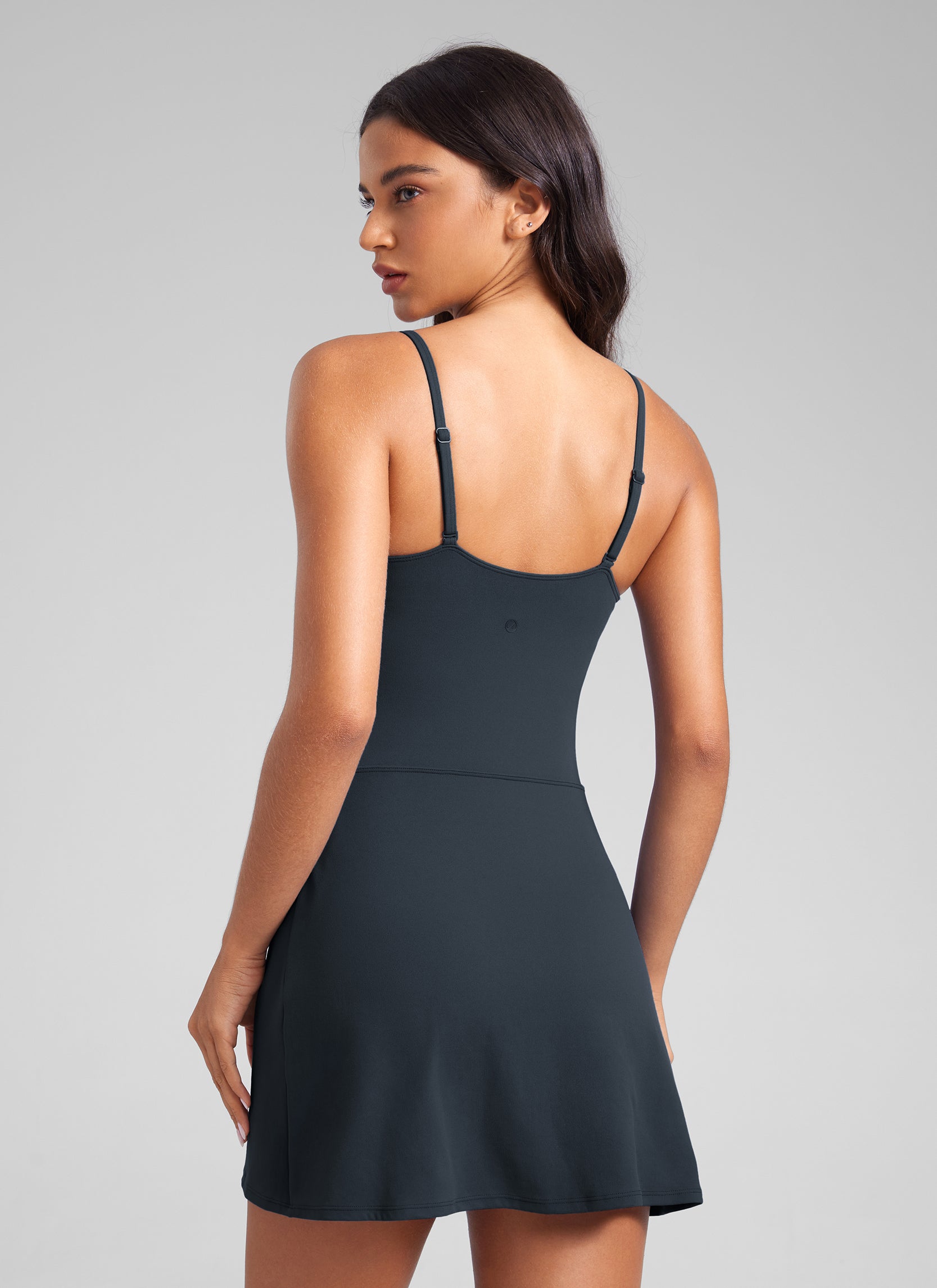 Vestidos de tenis deportivos e informales con tirantes finos Butterluxe de CRZ YOGA, azul marino auténtico