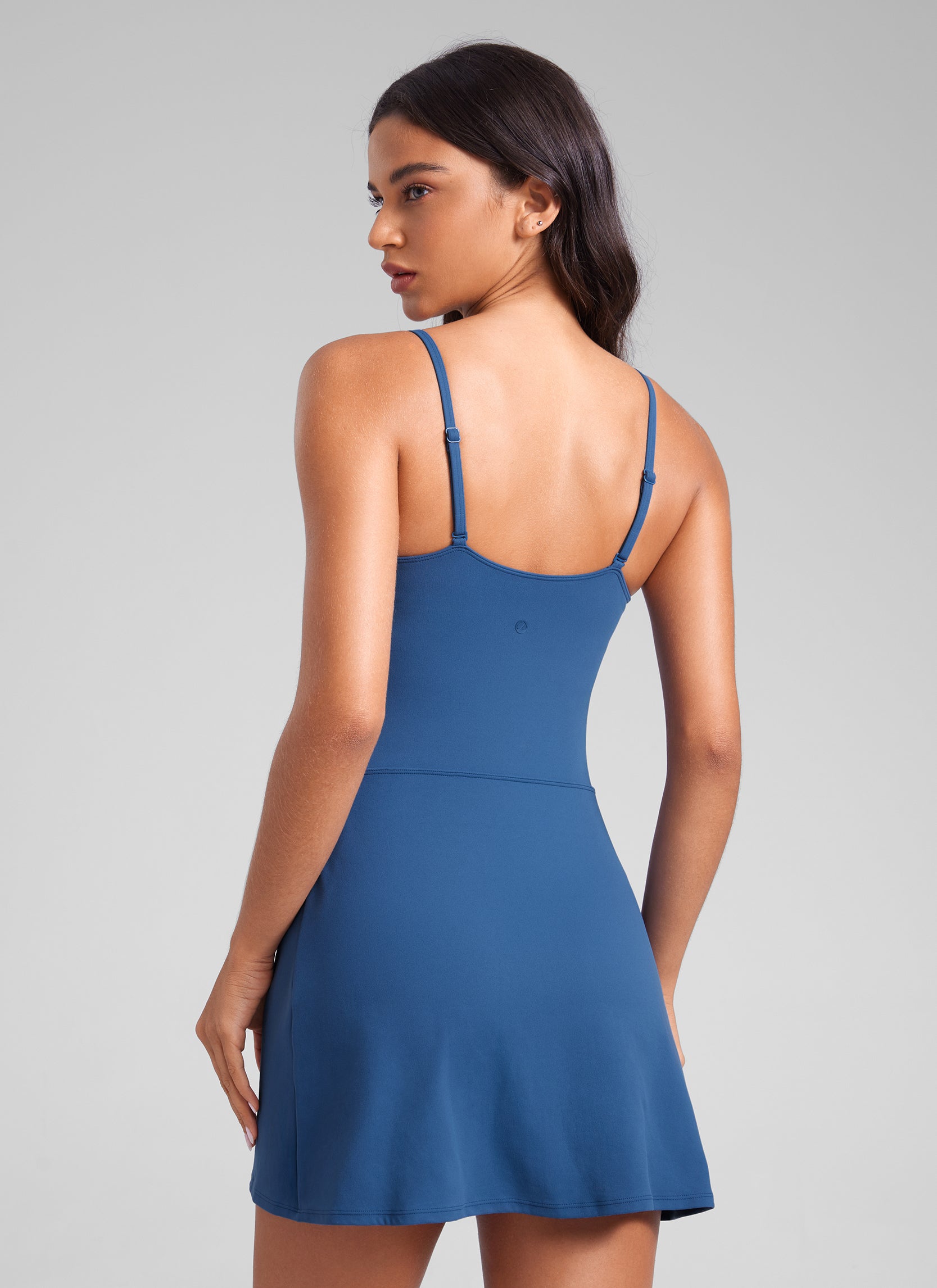 Vestidos de tenis deportivos e informales con tirantes finos Butterluxe de CRZ YOGA, azul tono brea