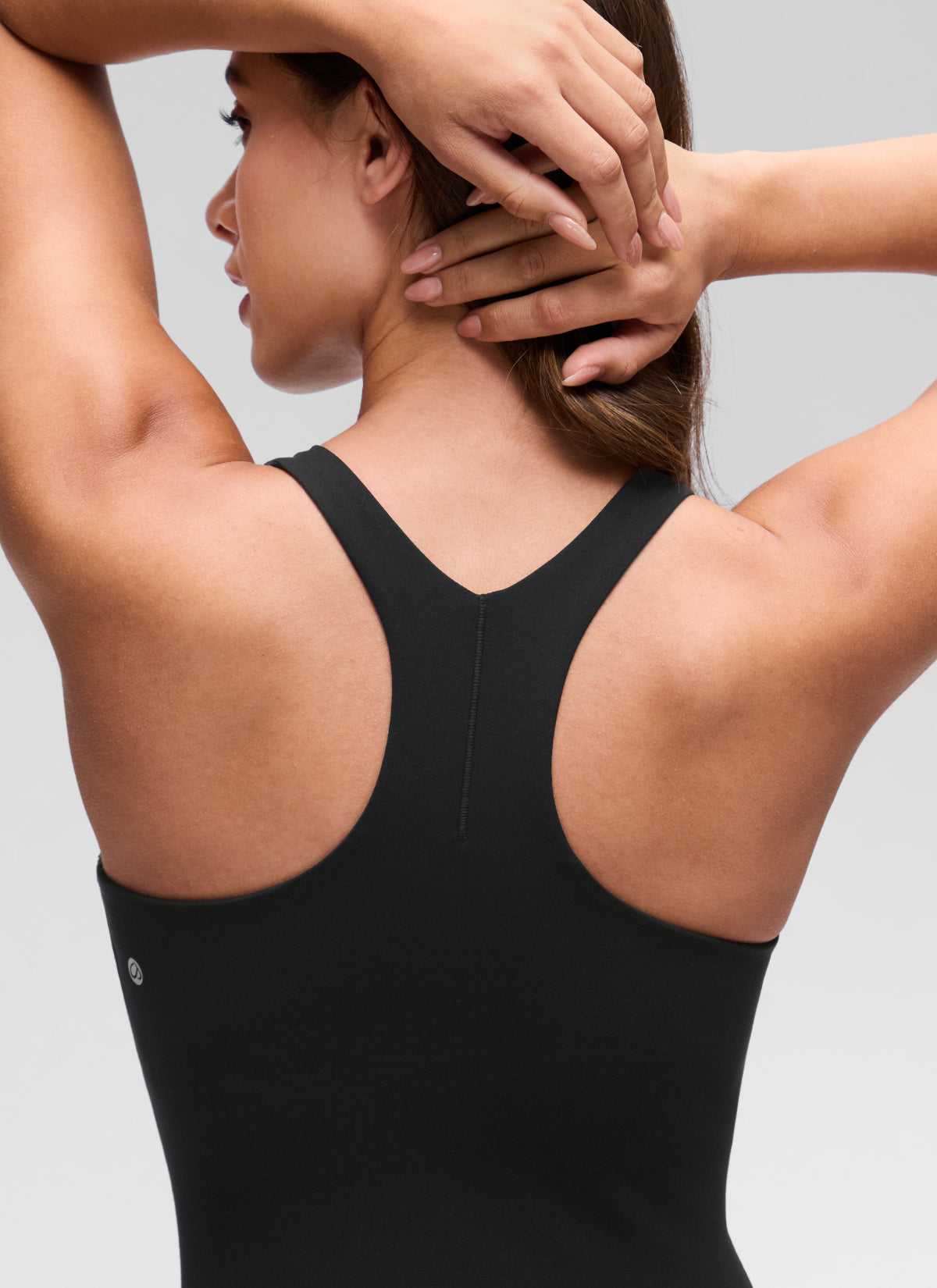 CRZ YOGA Naisten Butterluxe-arkimekko korkealla kauluksella ja painijanselällä, minipituus, musta @model_info:Maria