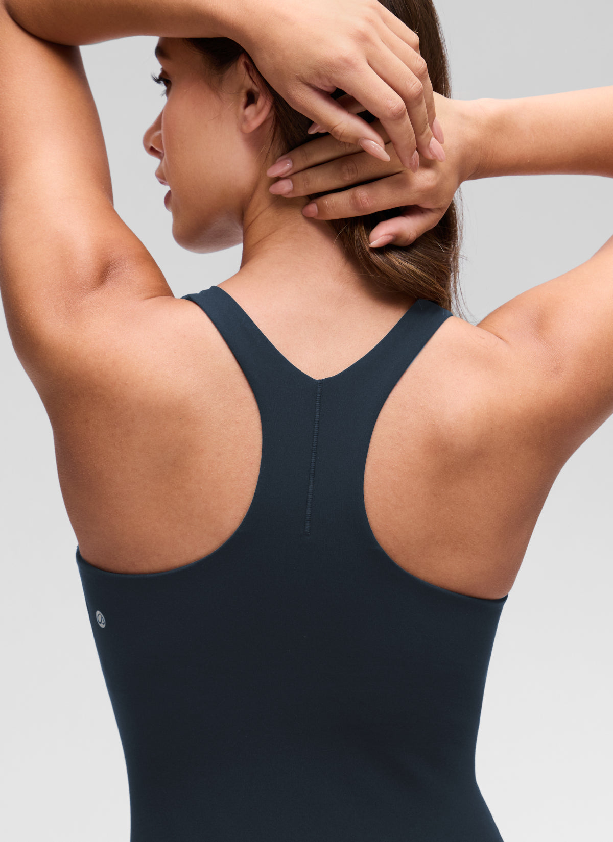 CRZ YOGA Naisten Butterluxe-arkimekko korkealla kauluksella ja painijanselällä, minipituus, tummansininen @model_info:Maria