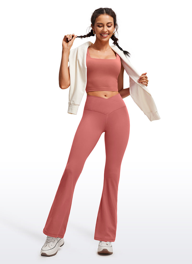 Legging évasé taille haute à croisement en V Butterluxe pour femme 79 cm CRZ YOGA