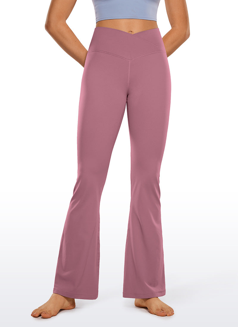 Legging évasé taille haute à croisement en V Butterluxe pour femme 79 cm CRZ YOGA