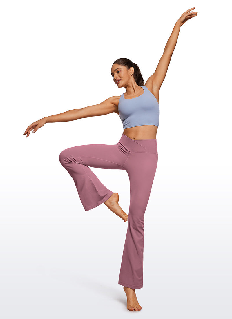 Legging évasé taille haute à croisement en V Butterluxe pour femme 79 cm CRZ YOGA