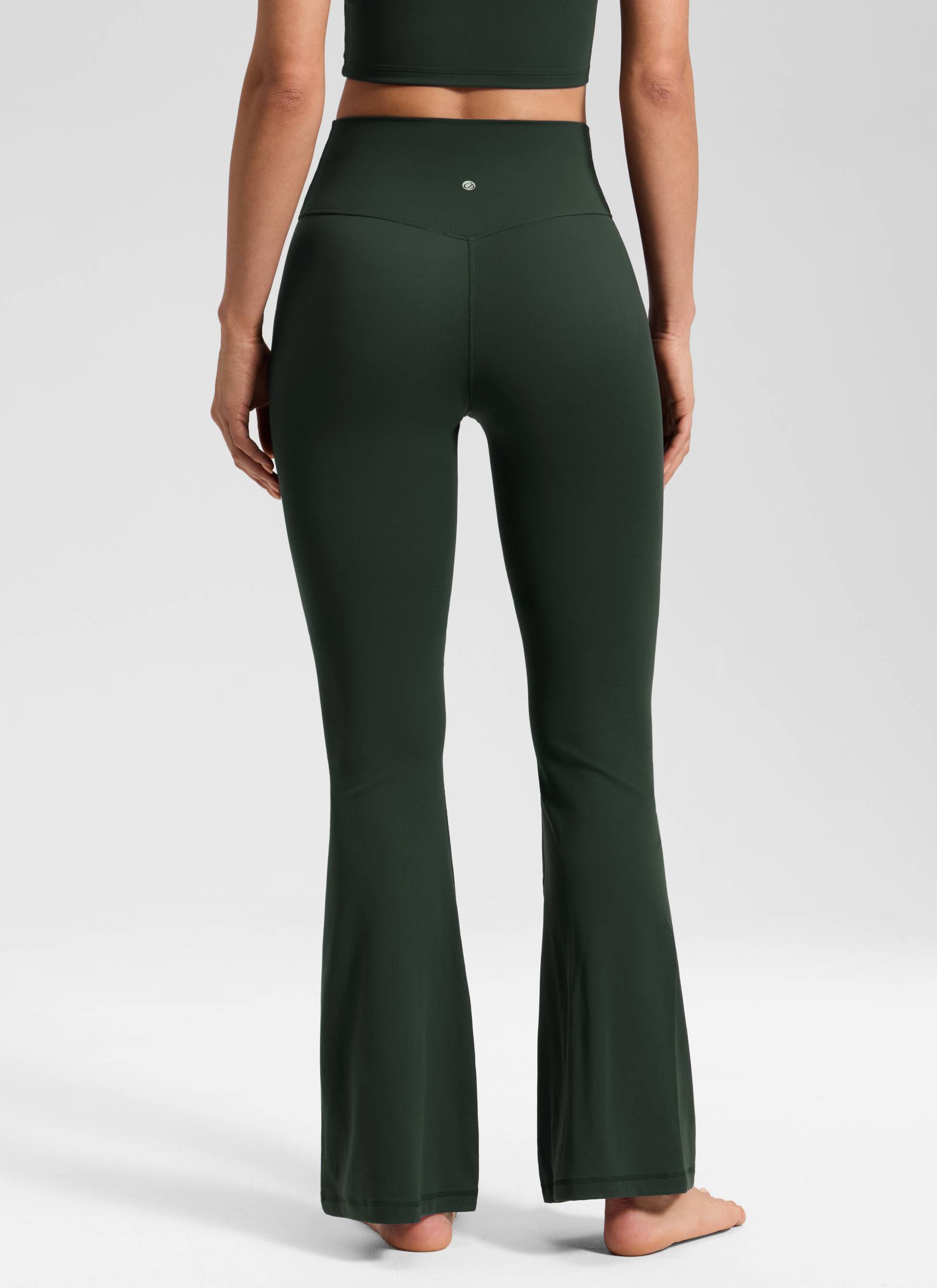 CRZ YOGA Damen- Butterluxe -V-Crossover-Leggings mit hoher Taille und ausgestelltem Bein 31