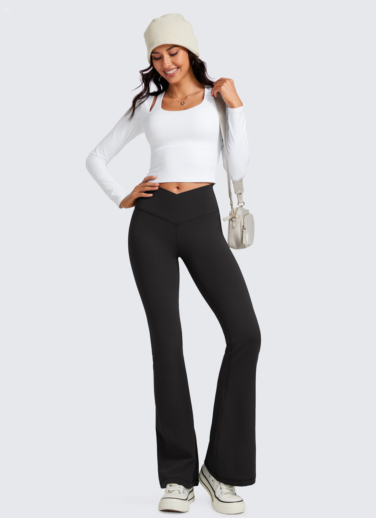 Butterluxe Crossover -leveälahkeiset leggingsit 84 cm