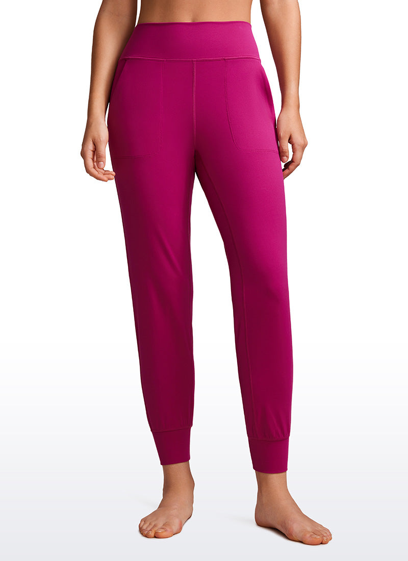 CRZ YOGA Damen-Jogginghose „ Butterluxe “ mit hoher Leibhöhe und Taschen, 27'' Magenta-Lila
