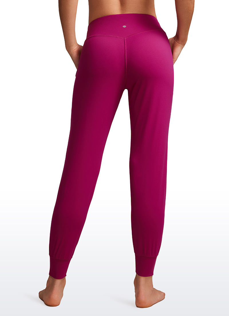 CRZ YOGA Damen-Jogginghose „ Butterluxe “ mit hoher Leibhöhe und Taschen, 27'' Magenta-Lila