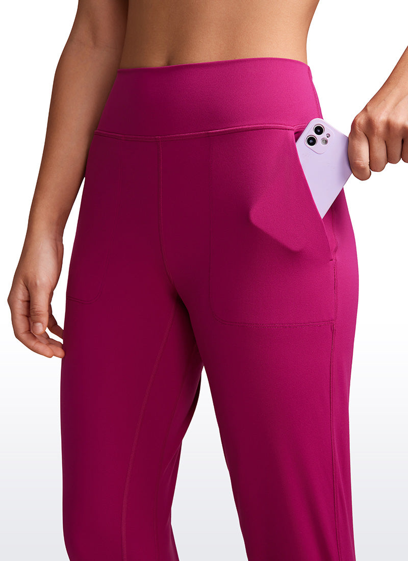 CRZ YOGA Damen-Jogginghose „ Butterluxe “ mit hoher Leibhöhe und Taschen, 27'' Magenta-Lila