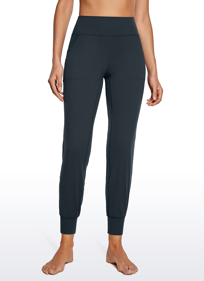 CRZ YOGA Damen-Jogginghose „ Butterluxe “ mit hoher Leibhöhe und Taschen, 27'' True Navy