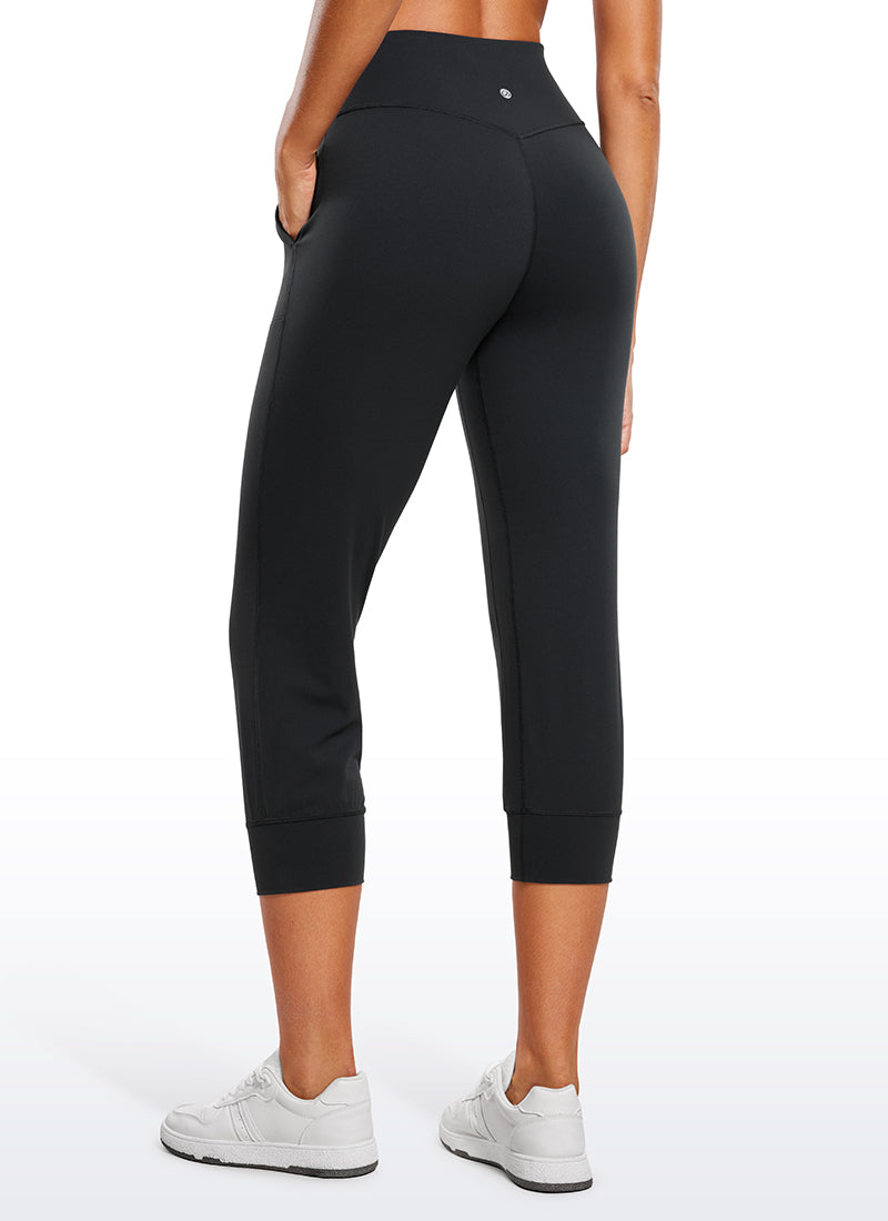 Pantalon de jogging taille haute avec poches 58 cm Butterluxe pour femme CRZ YOGA Noir