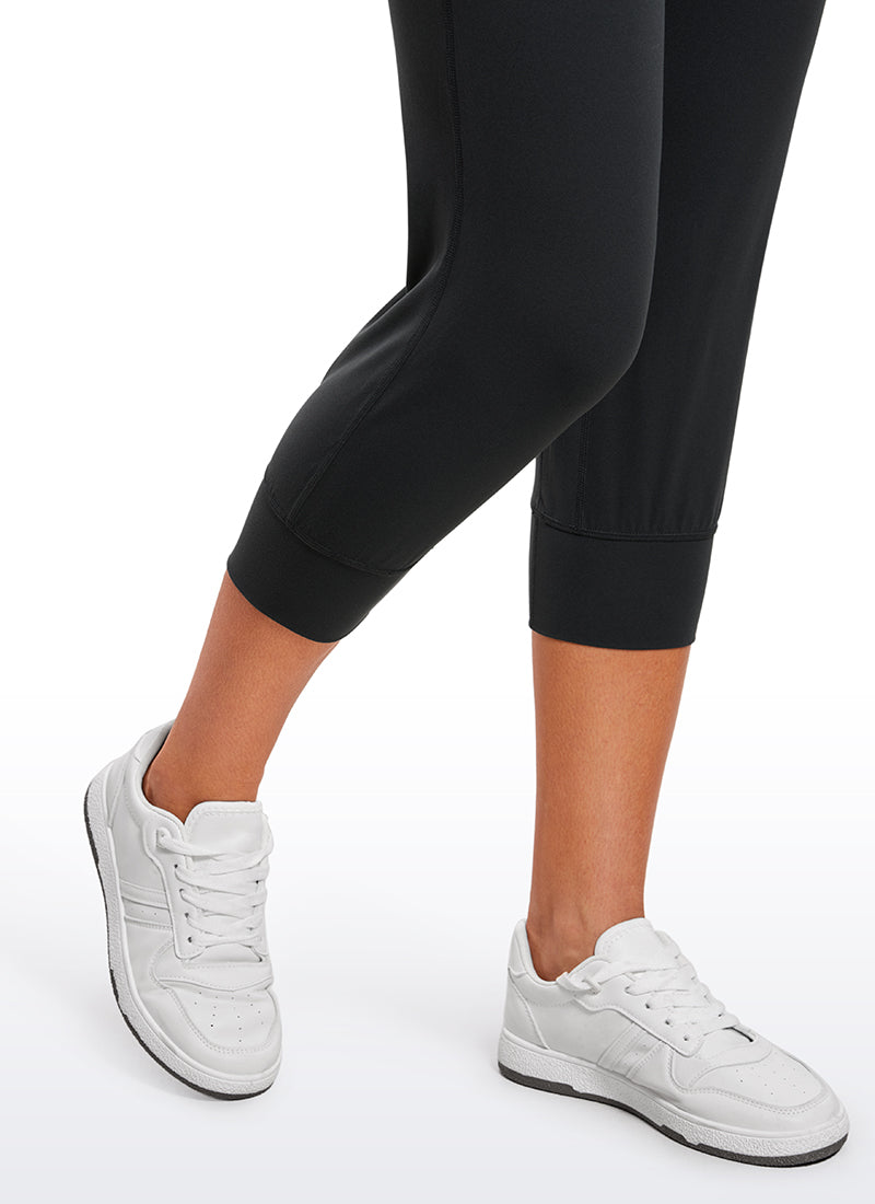 Pantalon de jogging taille haute avec poches 58 cm Butterluxe pour femme CRZ YOGA Noir