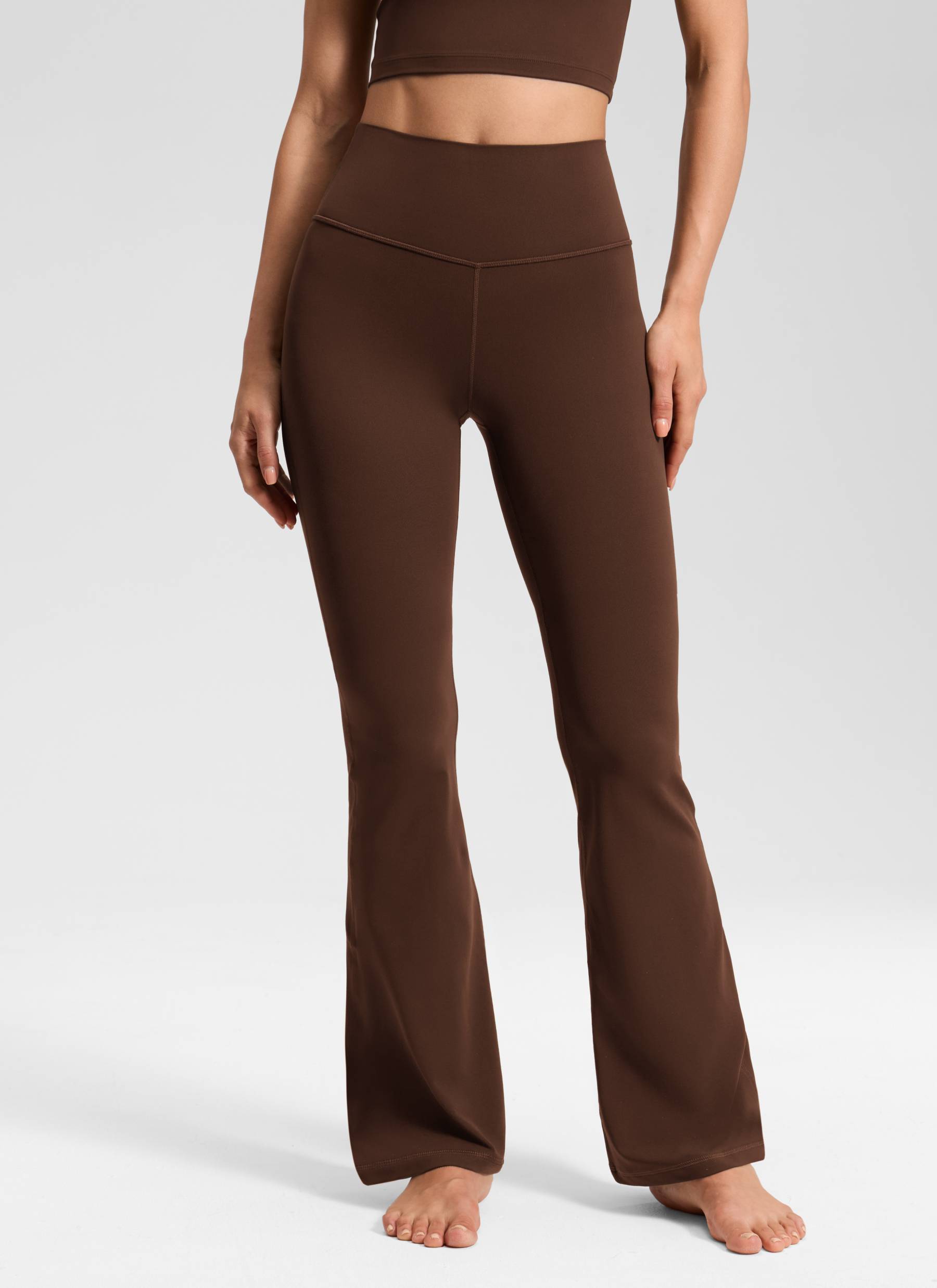 Butterluxe Leggings de cintura alta, acampanados, de pierna ancha, corte bootcut y con bolsillos, talla 31