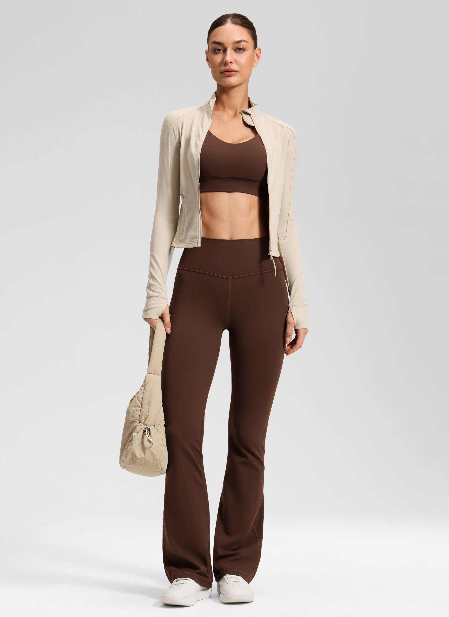 Butterluxe Leggings de cintura alta, acampanados, de pierna ancha, corte bootcut y con bolsillos, talla 31