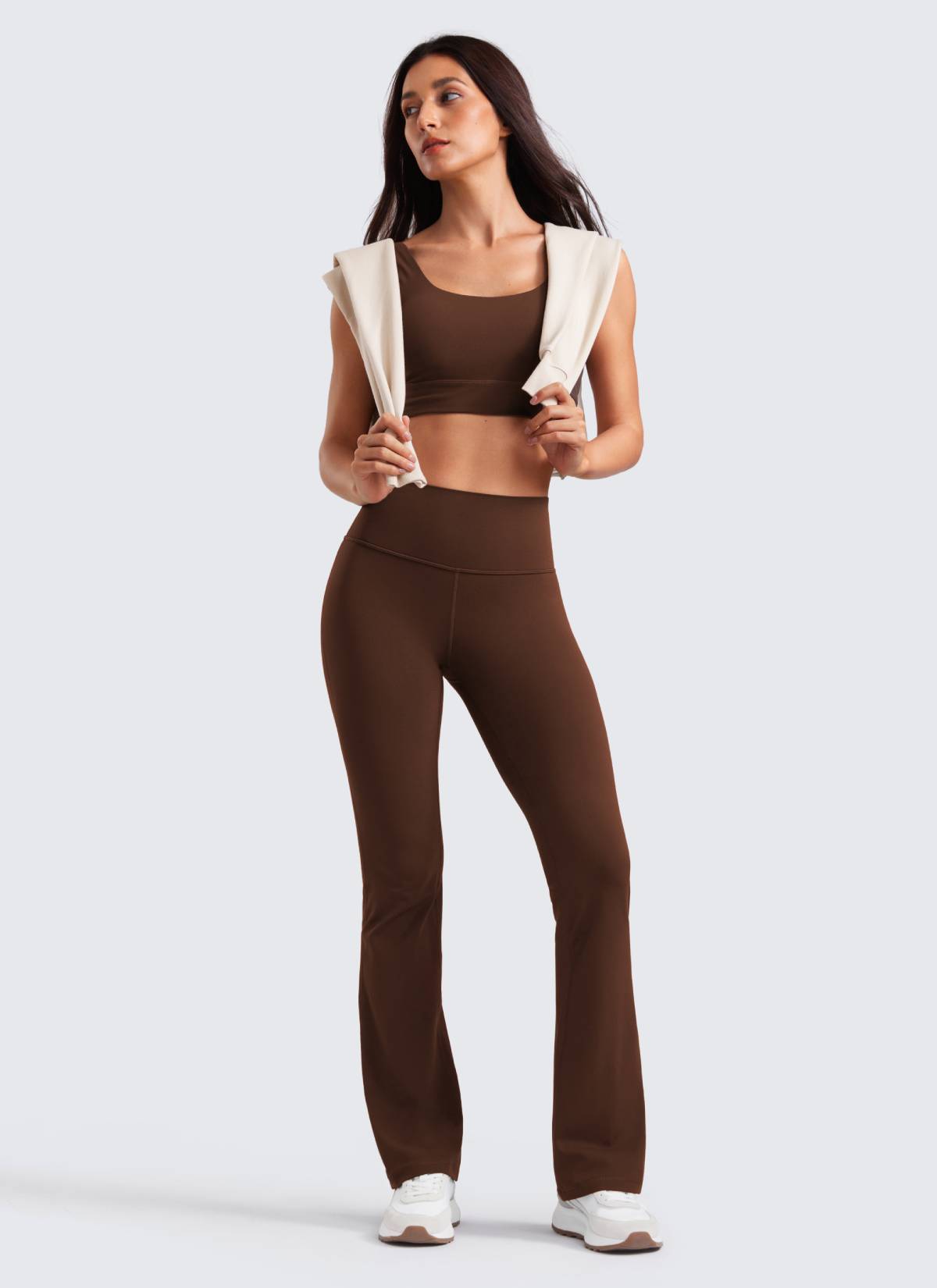CRZ YOGA: Mallas de mujer « Butterluxe », de cintura alta, con pernera acampanada y corte bootcut, talla 32