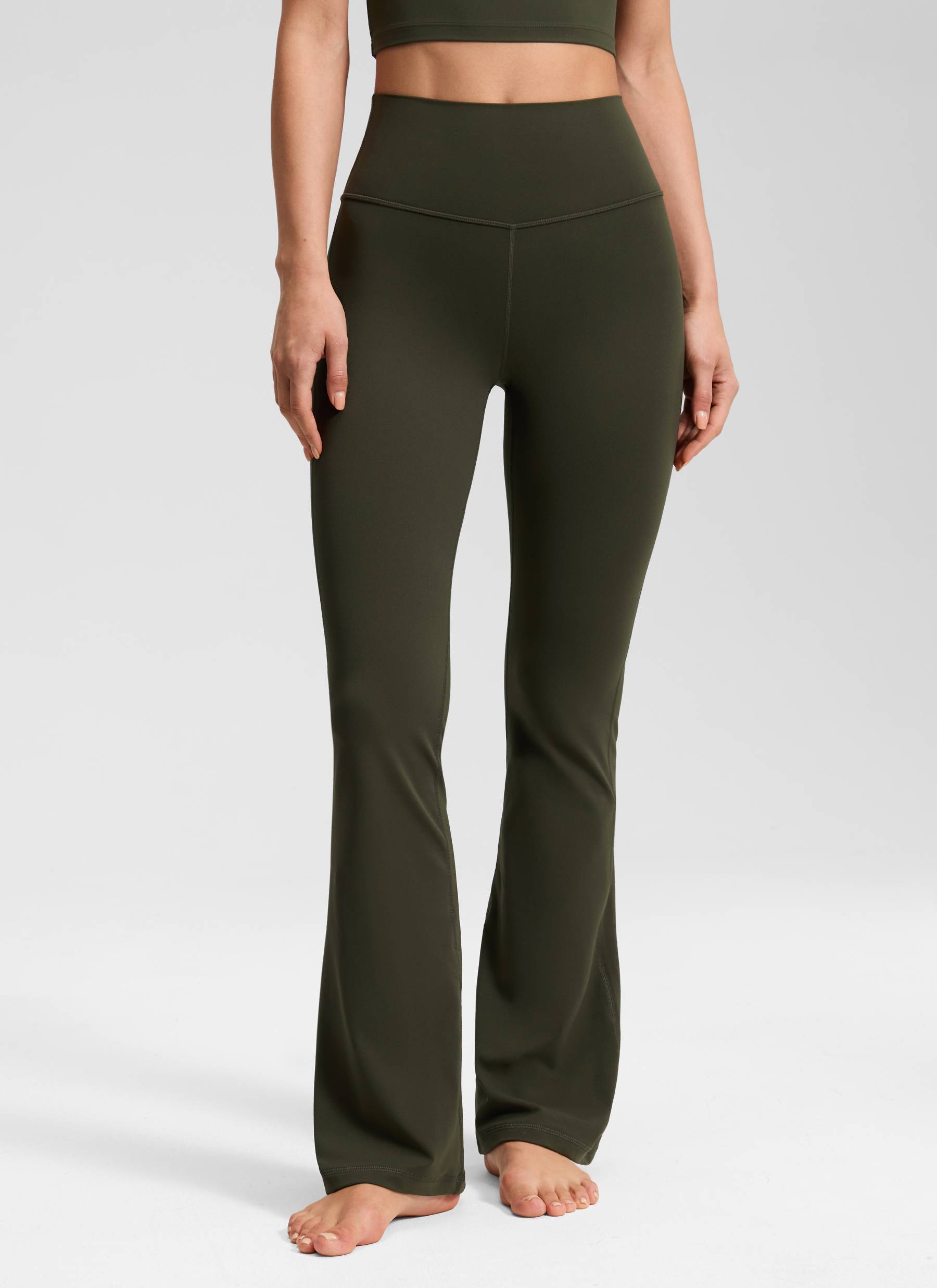 Butterluxe Leggings de cintura alta, acampanados, de pierna ancha, corte bootcut y con bolsillos, talla 31