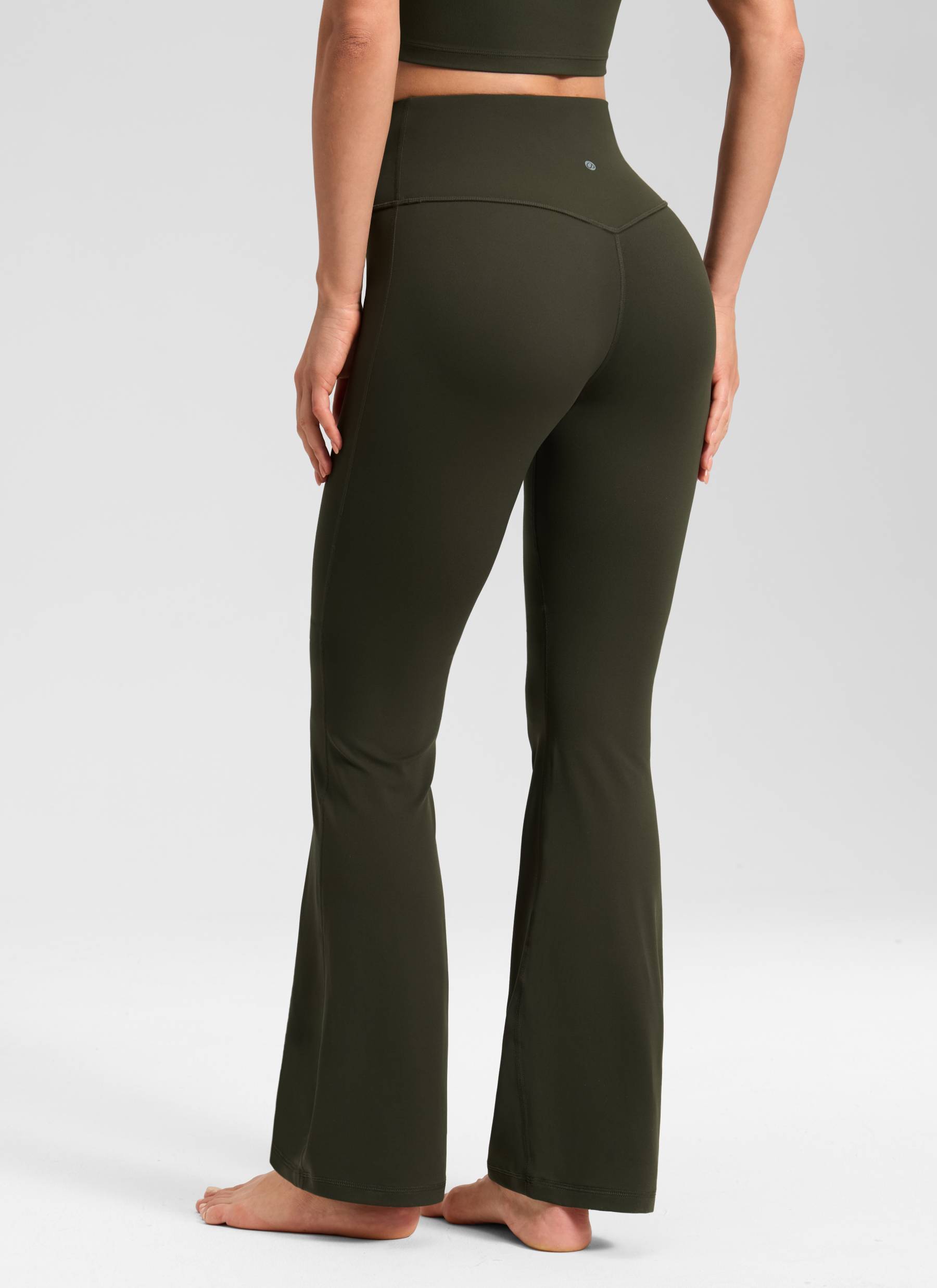 Butterluxe Leggings de cintura alta, acampanados, de pierna ancha, corte bootcut y con bolsillos, talla 31