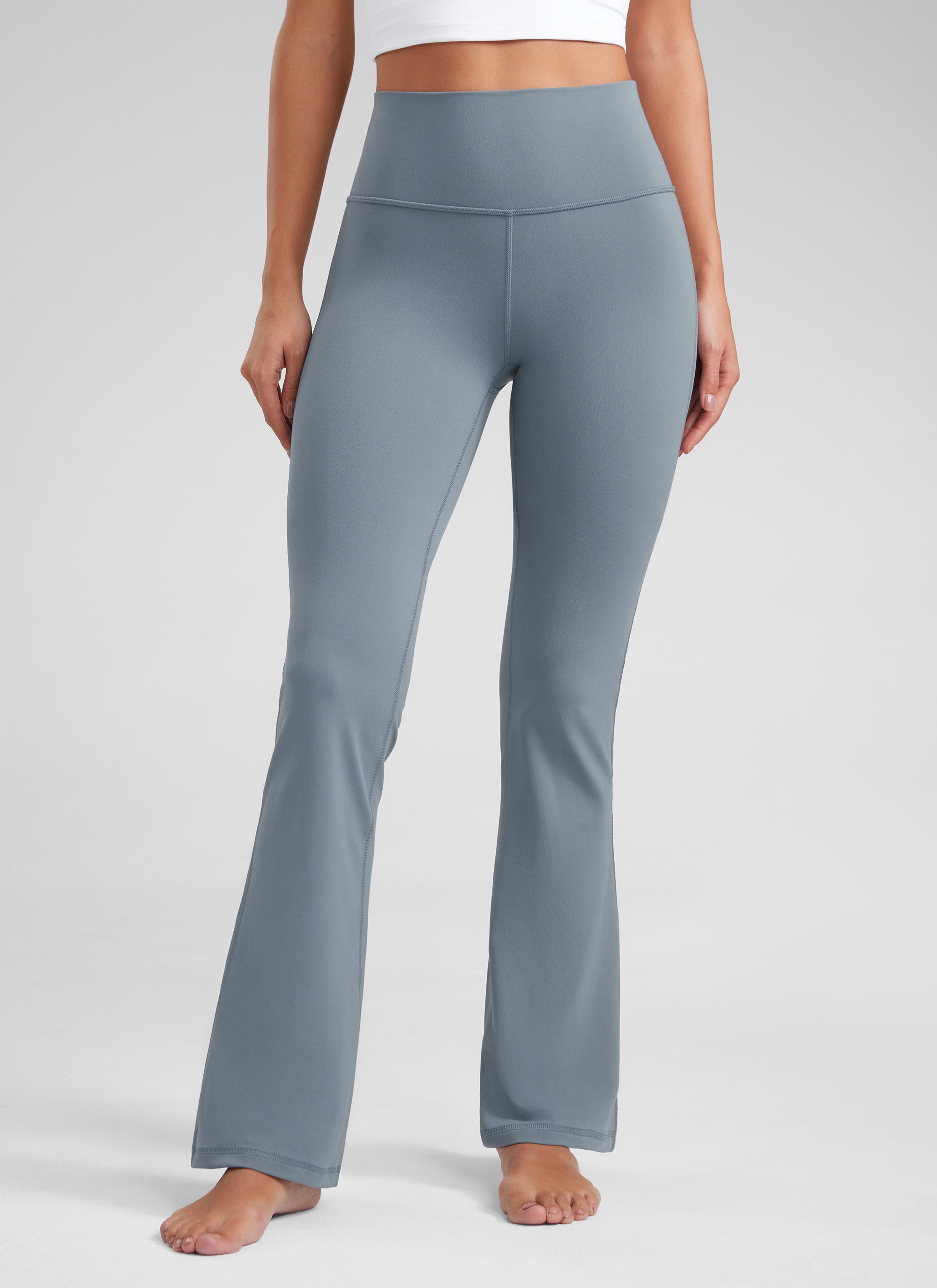 CRZ YOGA Leggings Donna a Vita Alta da Yoga Butterluxe a Zampa con Tasche 74 cm