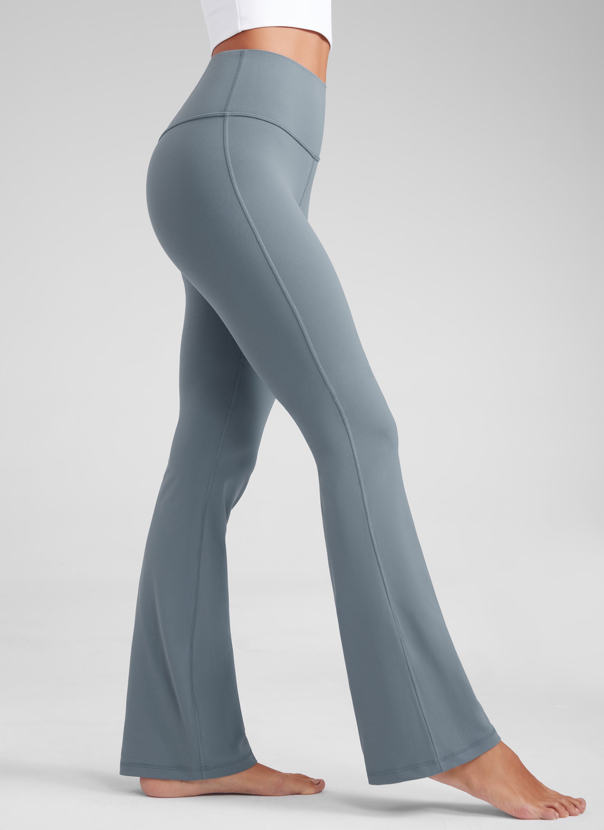 CRZ YOGA Leggings Donna a Vita Alta da Yoga Butterluxe a Zampa con Tasche 74 cm