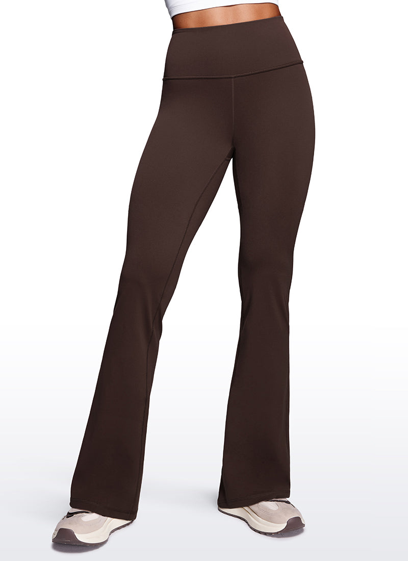 Butterluxe Legging taille haute, évasé, jambes larges, coupe bootcut, avec poches, 33