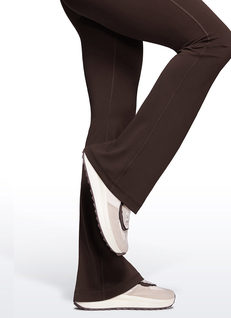 Butterluxe Legging taille haute, évasé, jambes larges, coupe bootcut, avec poches, 33