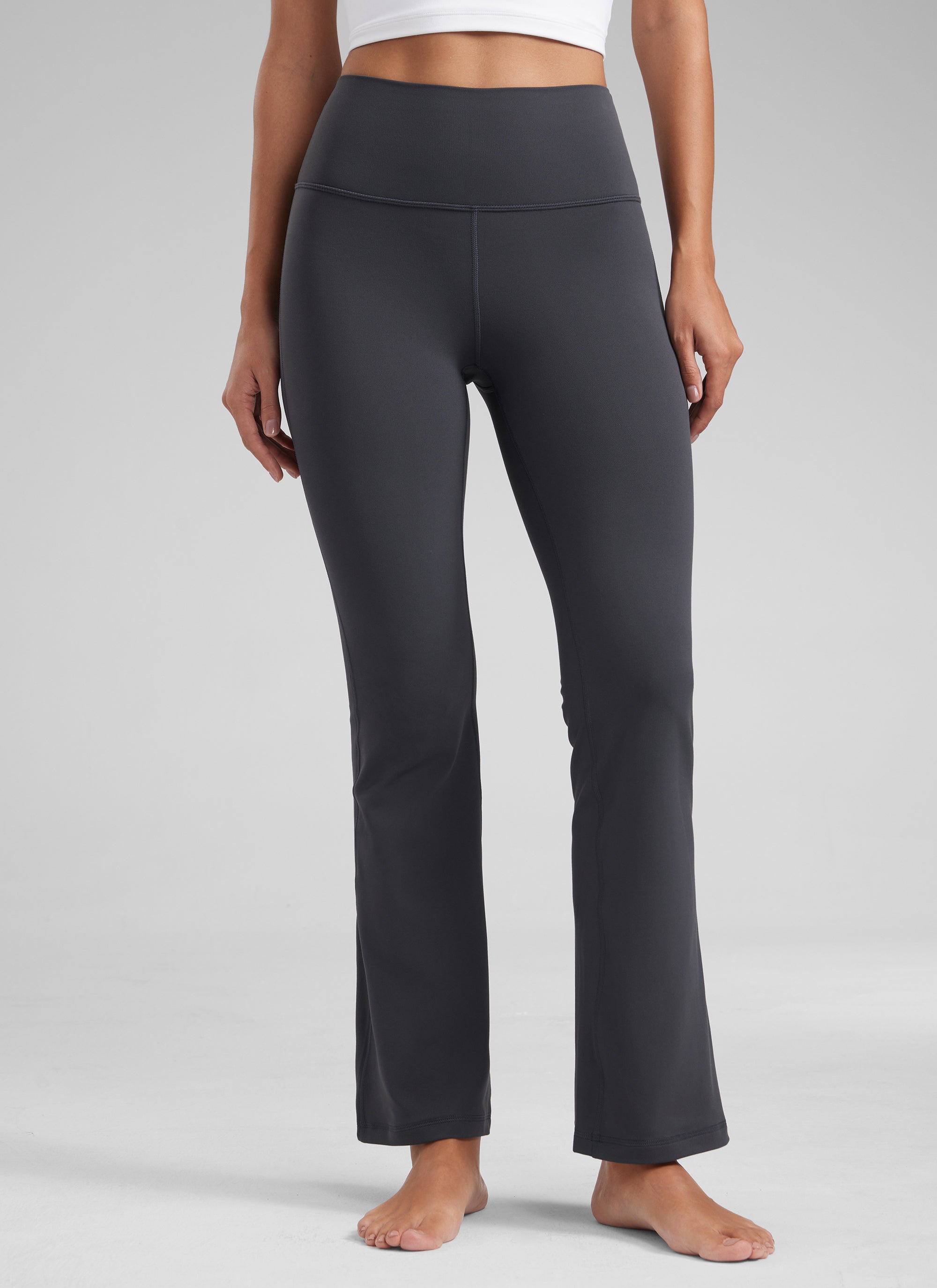 CRZ YOGA Leggings Donna a Vita Alta da Yoga Butterluxe a Zampa con Tasche 74 cm