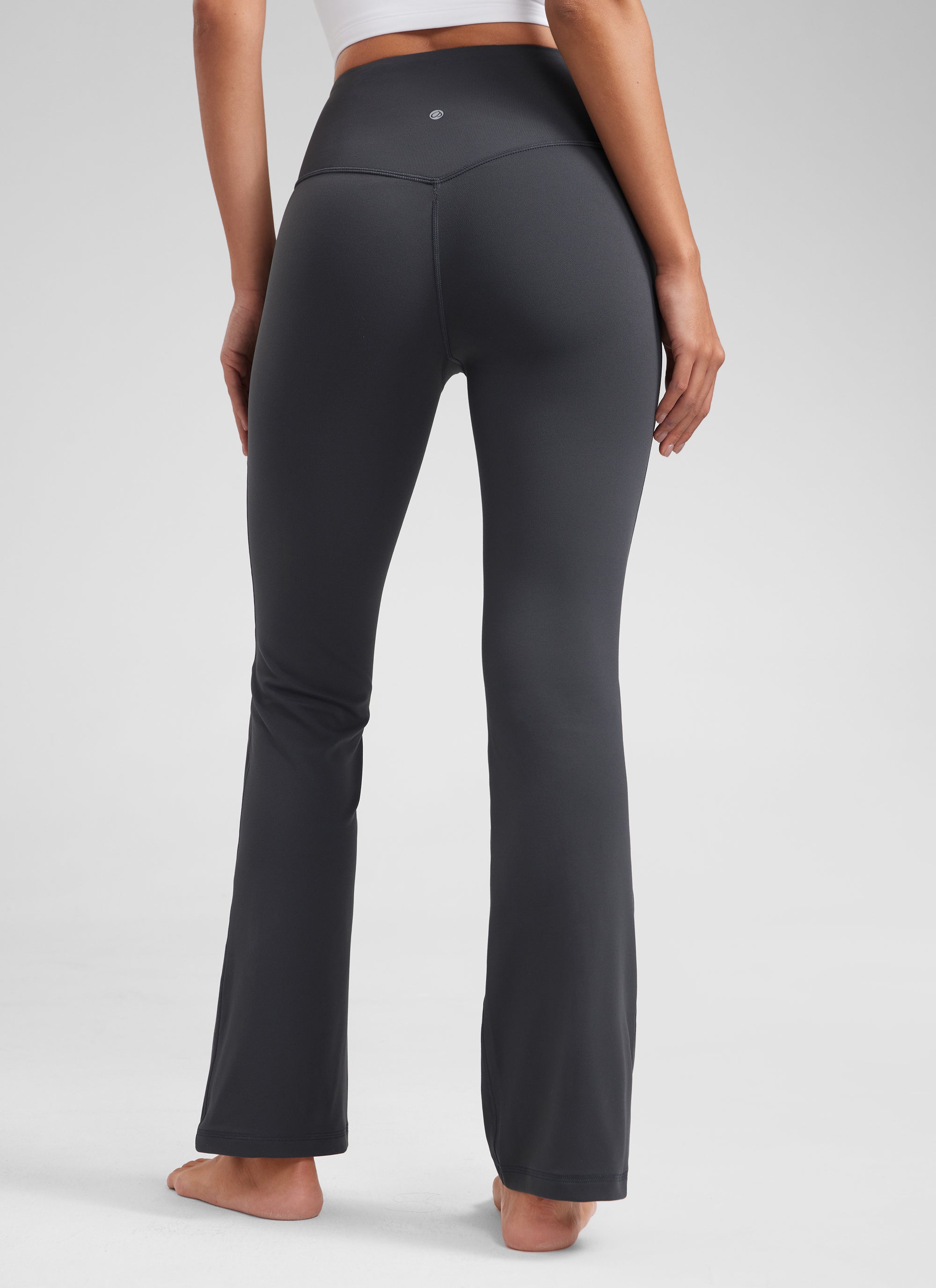 CRZ YOGA Leggings Donna a Vita Alta da Yoga Butterluxe a Zampa con Tasche 74 cm