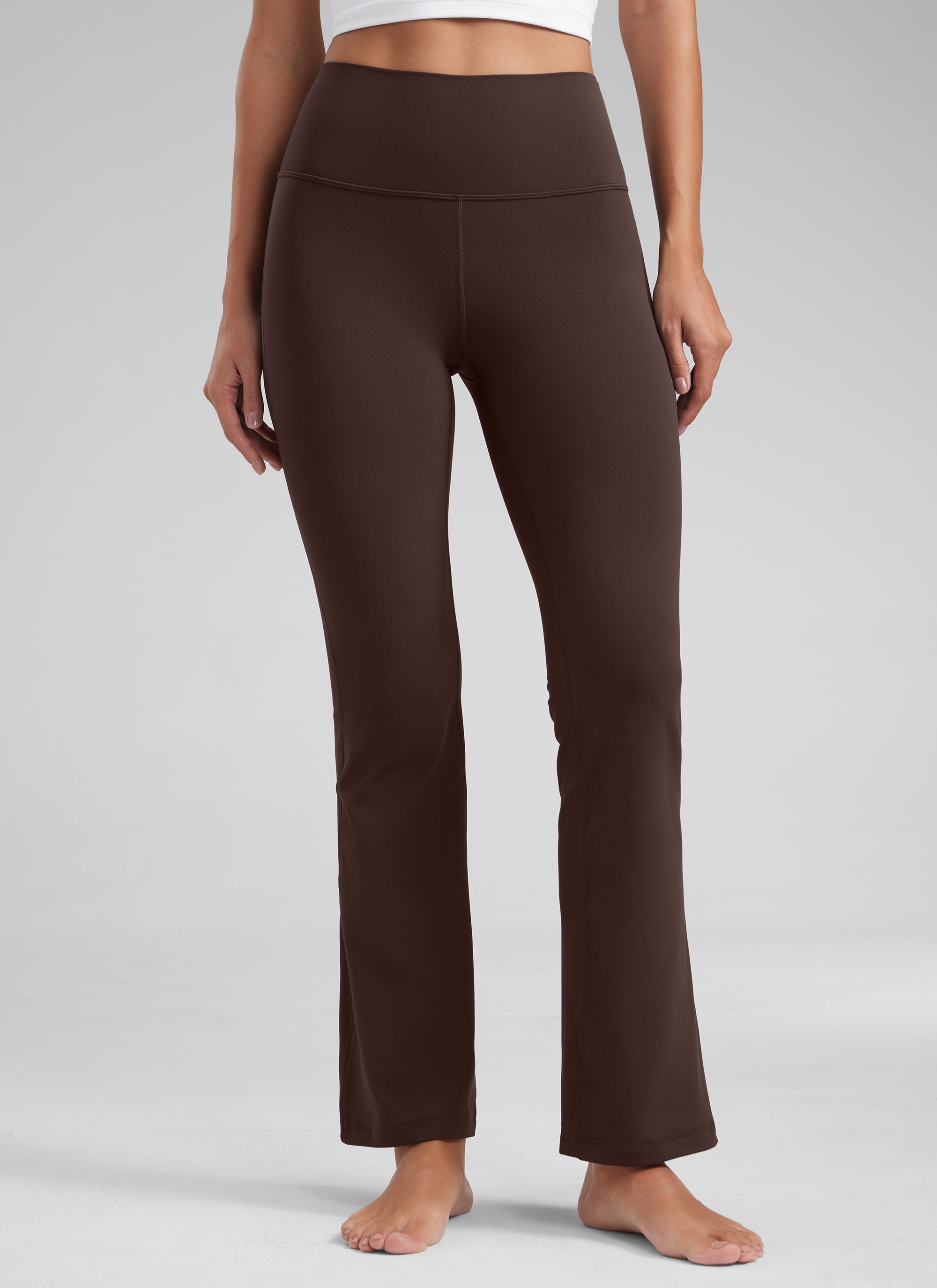 CRZ YOGA Leggings Donna a Vita Alta da Yoga Butterluxe a Zampa con Tasche 74 cm