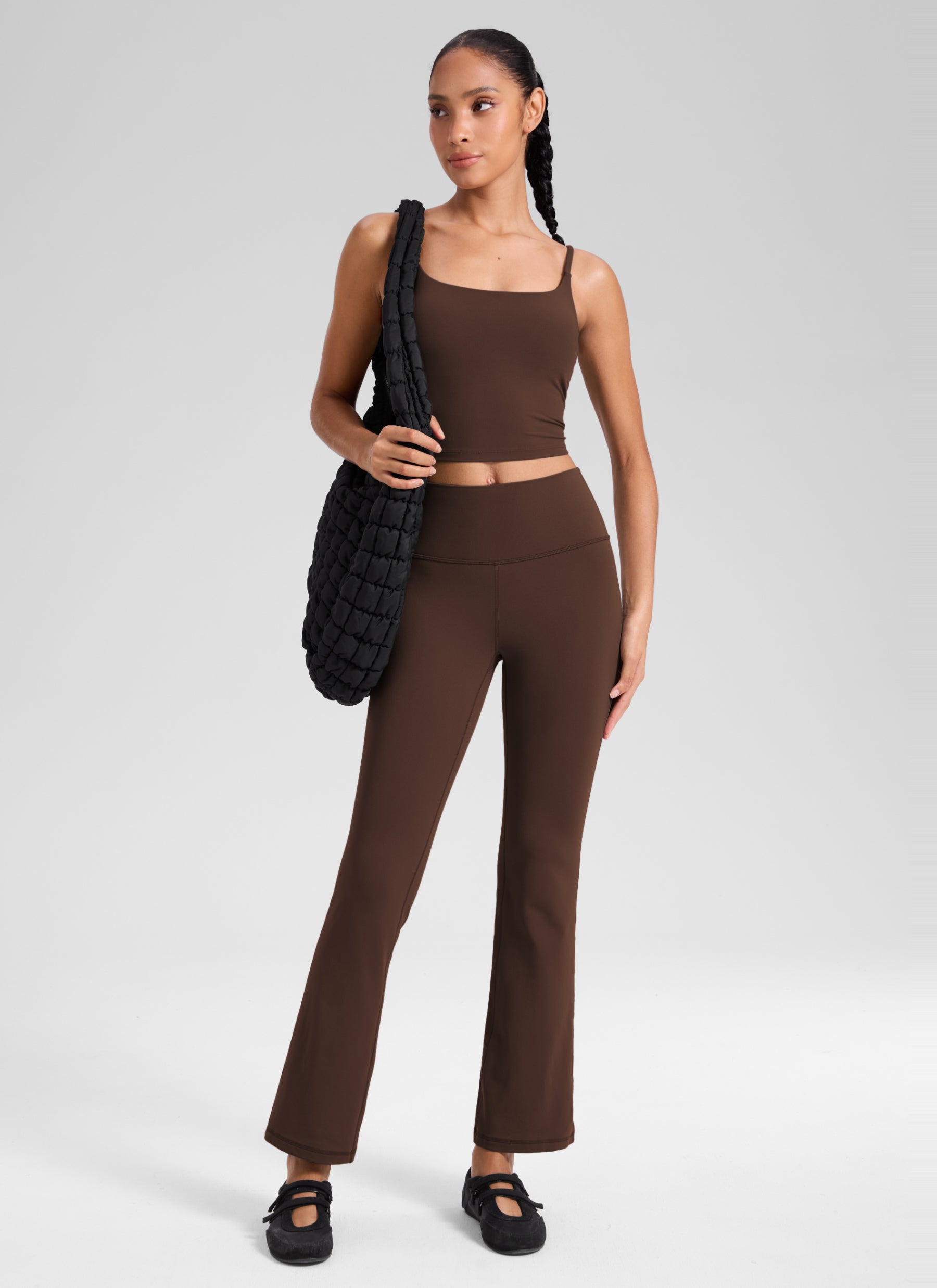 CRZ YOGA: Mallas de yoga para mujer de cintura alta, con corte acampanado y bolsillos, estilo « Butterluxe », talla 29