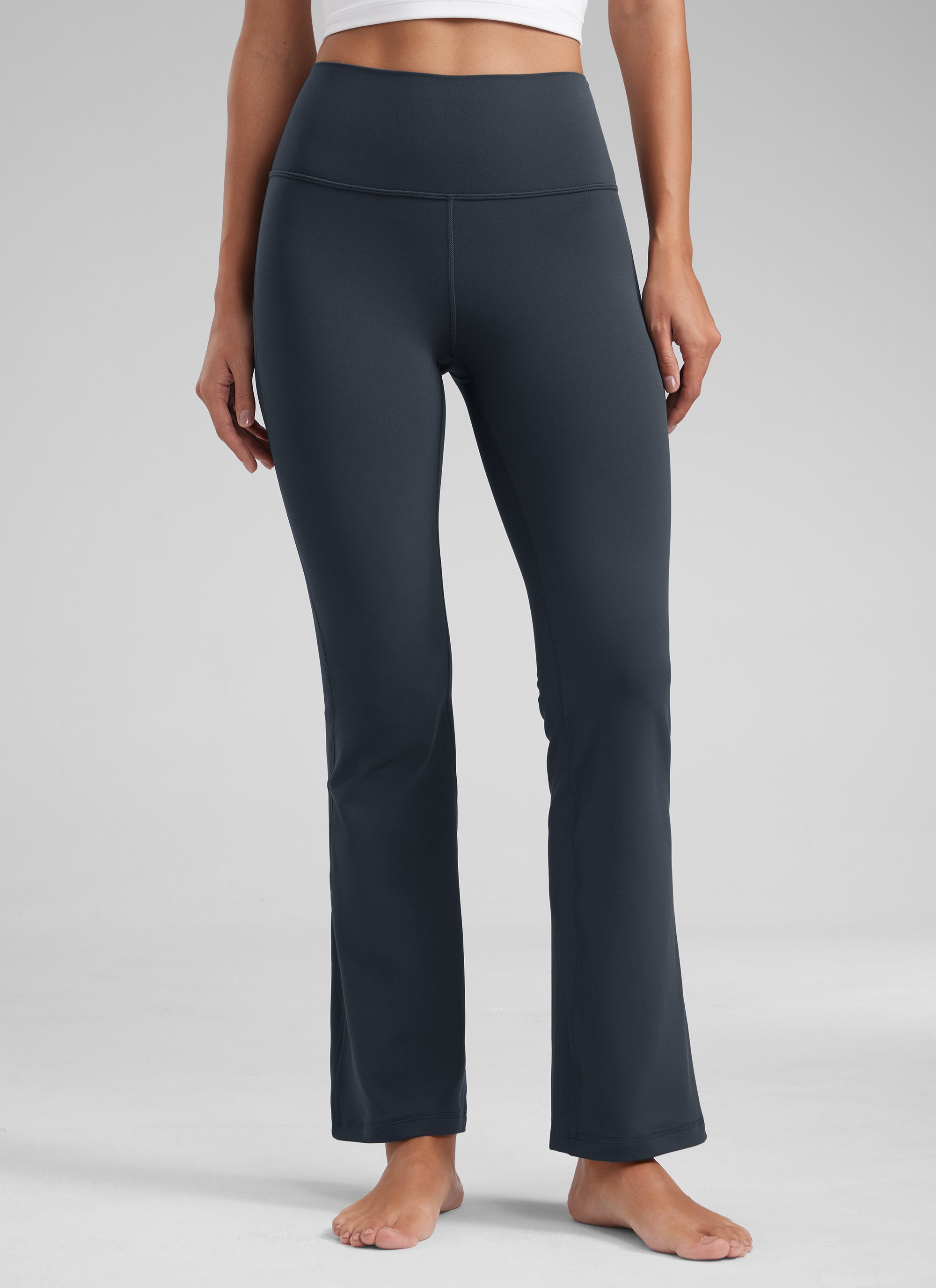 CRZ YOGA Leggings Donna a Vita Alta da Yoga Butterluxe a Zampa con Tasche 74 cm
