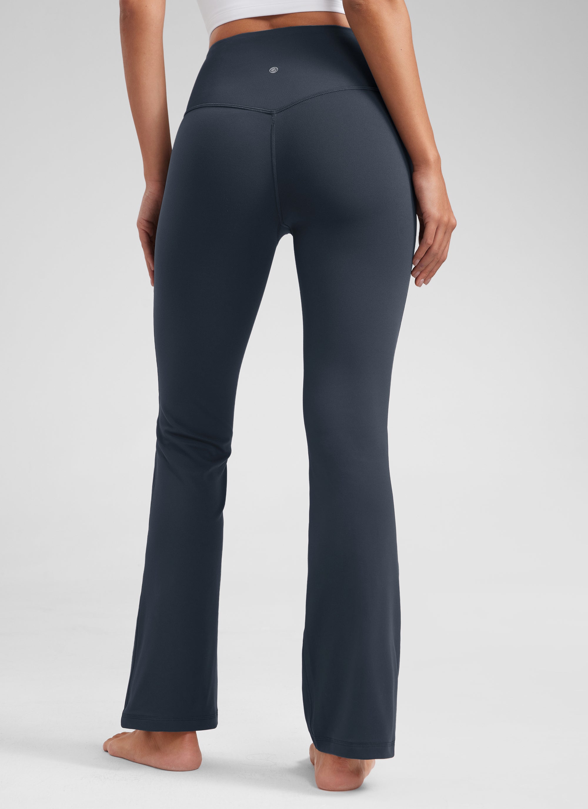 CRZ YOGA Leggings Donna a Vita Alta da Yoga Butterluxe a Zampa con Tasche 74 cm