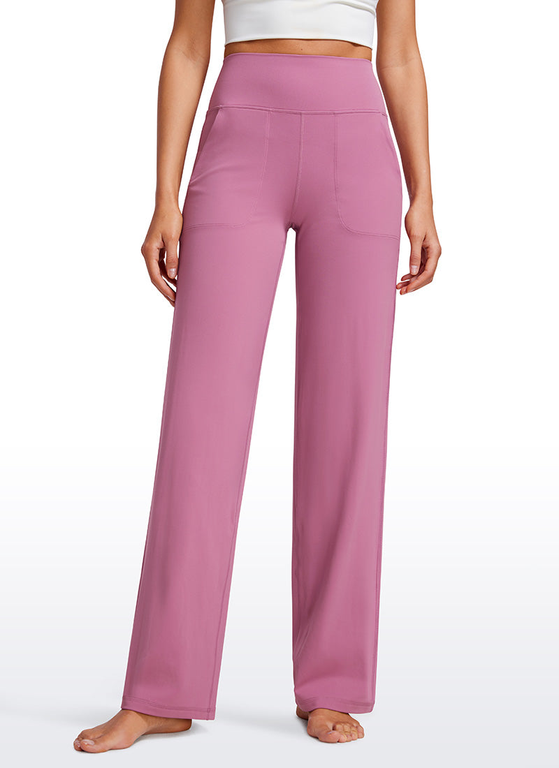 Pantalon jambe large taille haute Butterluxe avec poches 79 cm pour femme Velvet Dust