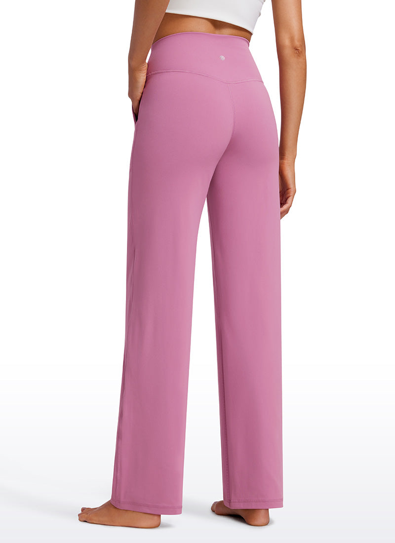 Pantalon jambe large taille haute Butterluxe avec poches 79 cm pour femme Velvet Dust